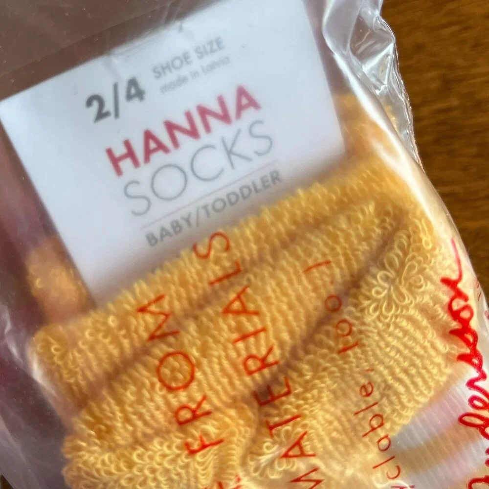 Hanna Andersson blue and yellow baby socks 2-packs NWT